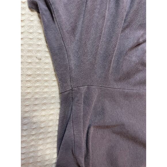 So Sporty Y2K Gray W/ Light Blue Hem Waistband Flare Leg Yoga Pants Leggings Lg - Picture 6 of 15